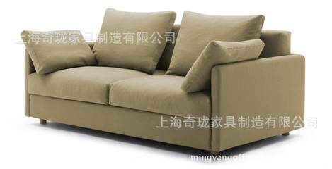 简约布艺客厅双人沙发 厂家直销，品质之选——上海奇珑家具制造